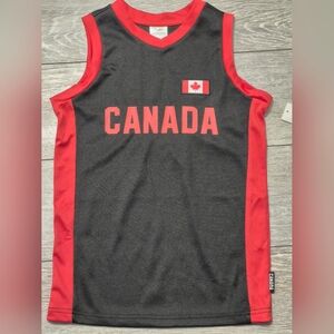 New Canada Sleeveless Unisex Kids Basketball Sports Jersey